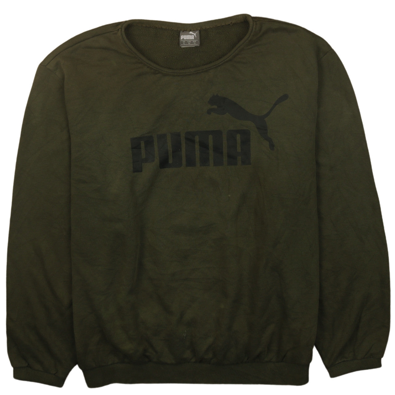 Puma Mens Green XL Pullover Fleece Sweatshirt