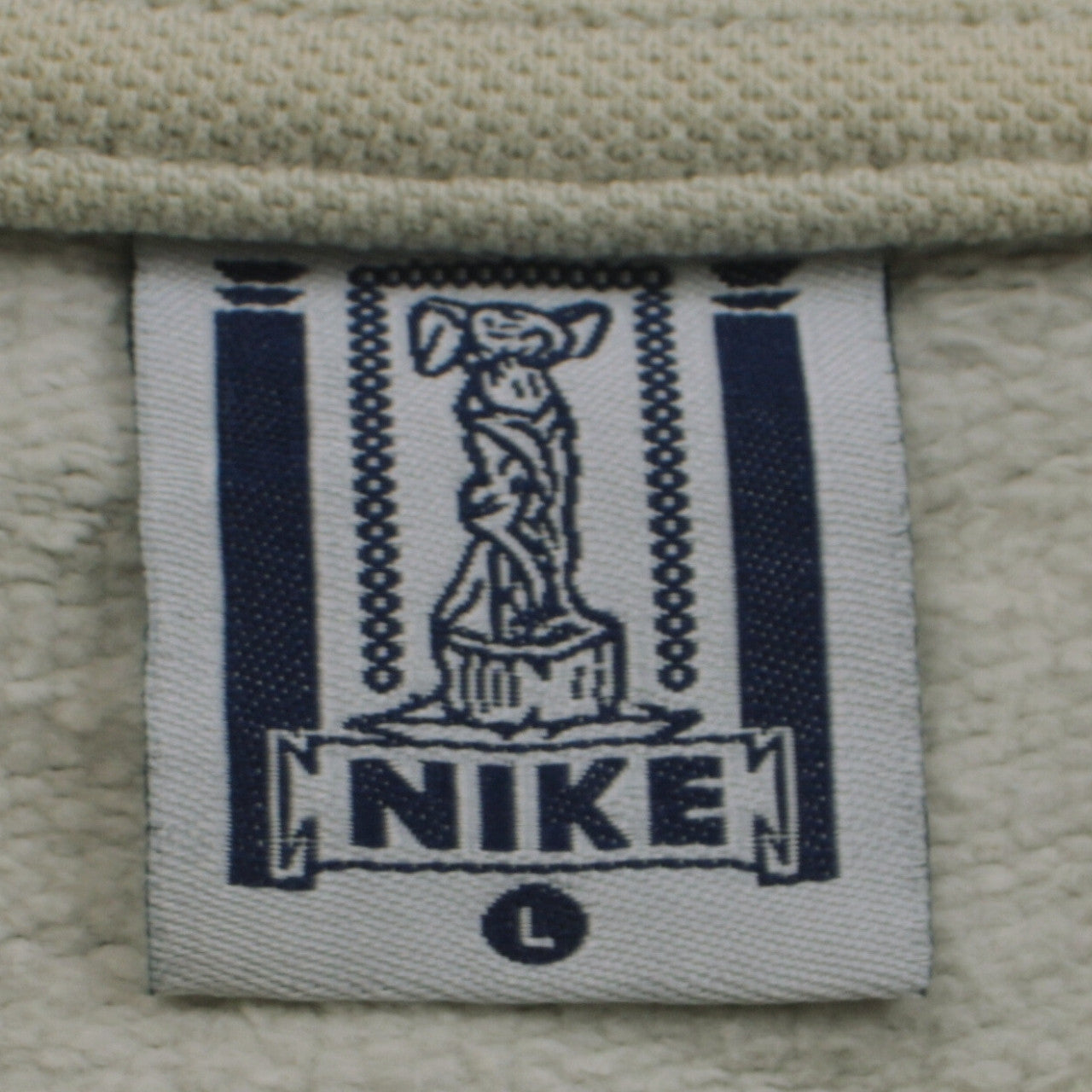 Nike Mens Beige Embroidered Logo V-Neck Pullover Sweatshirt L