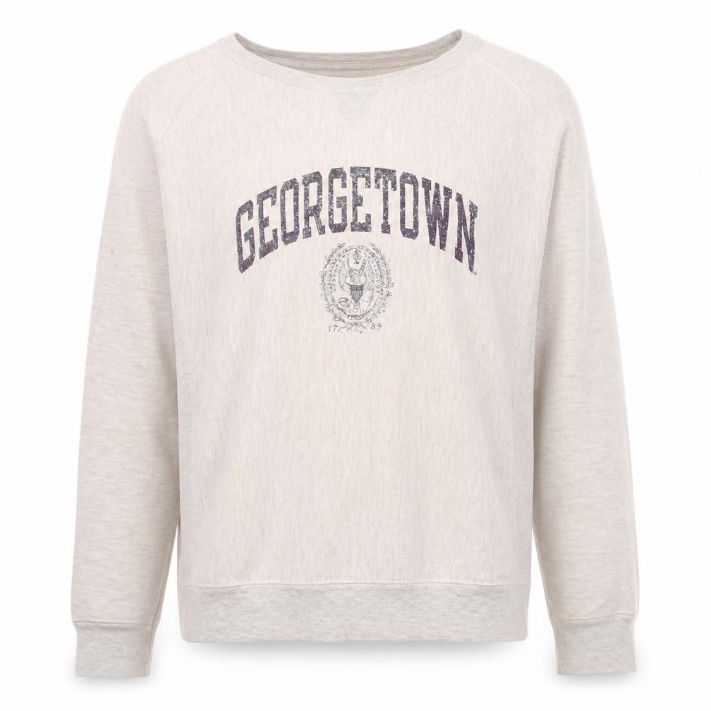 Champion Men's Grey Georgetown Reverse Weave Sweatshirt Size L