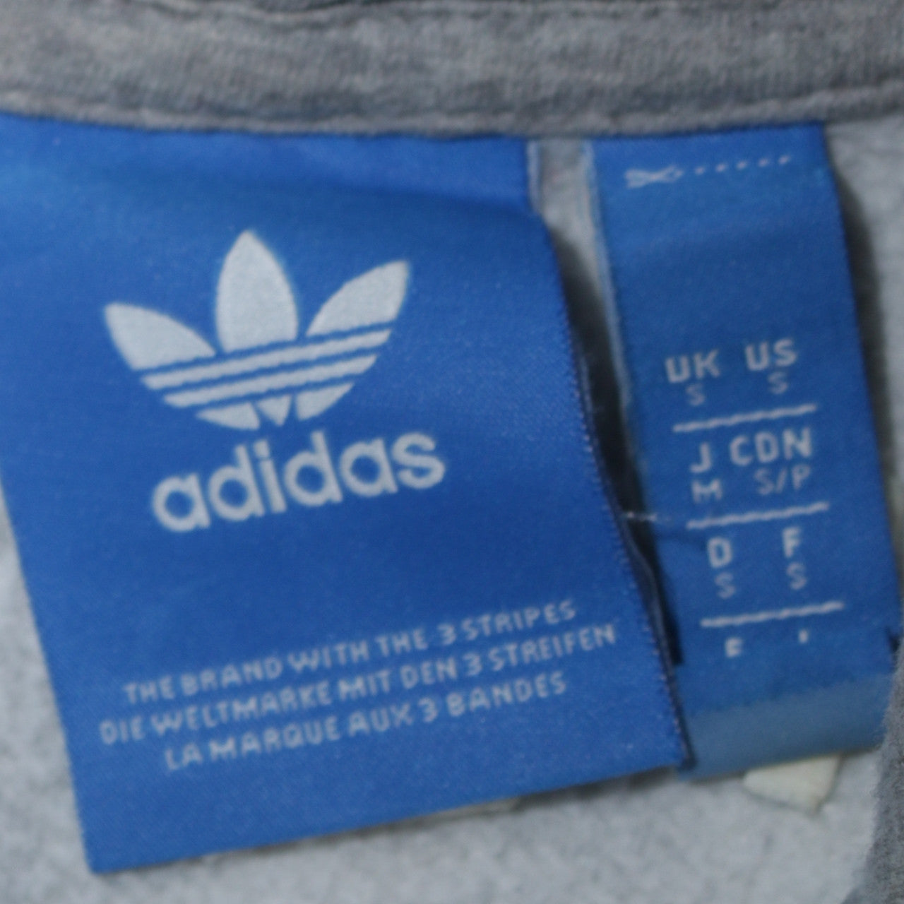Adidas Men's Grey Pullover Hoodie Small Logo Sports Fleece