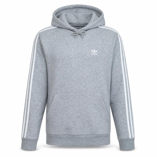 adidas Men's Grey Pullover Hoodie Medium Fleece Sportswear