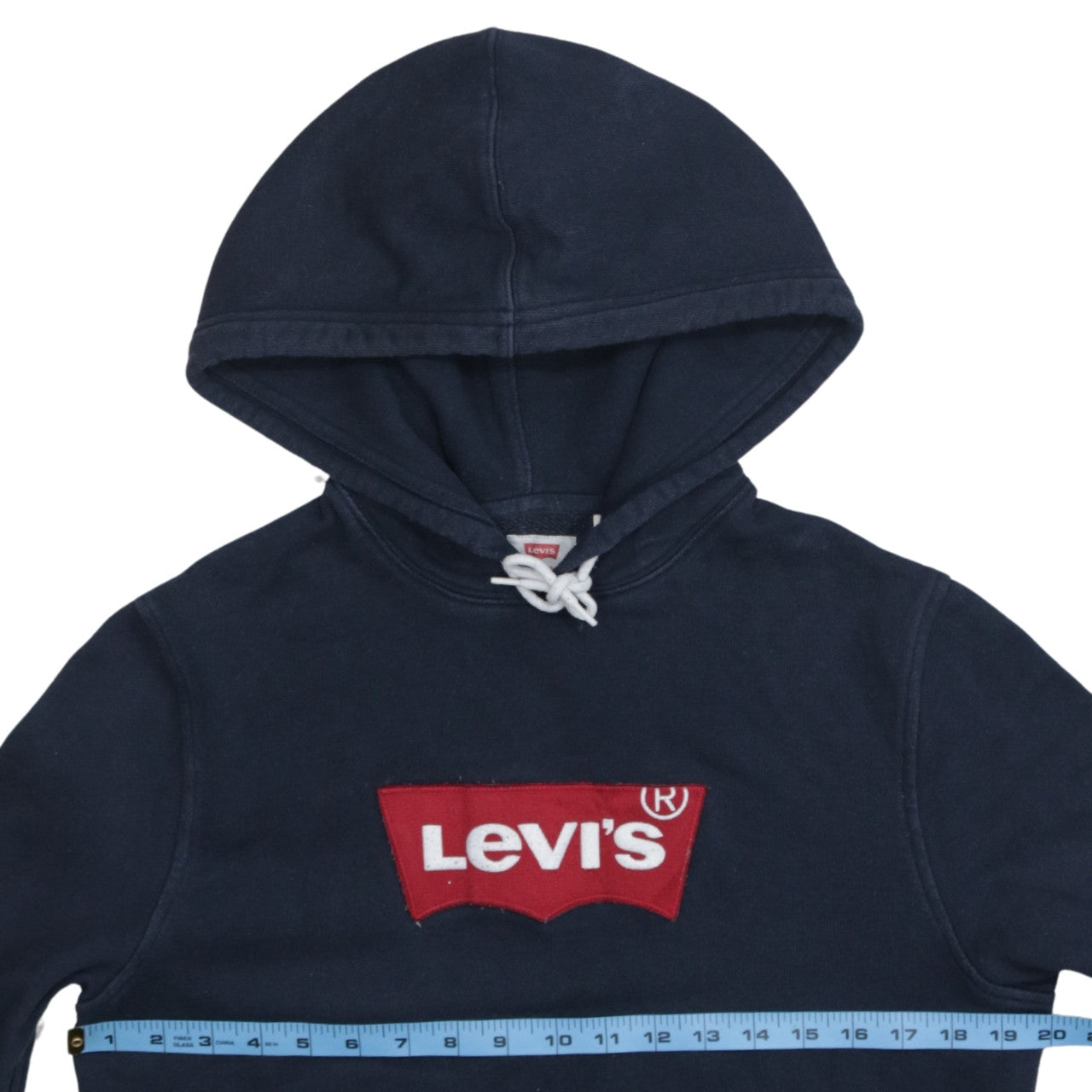 Levi’s Men’s Blue Pullover Hoodie Small Logo Fleece Sweatshirt
