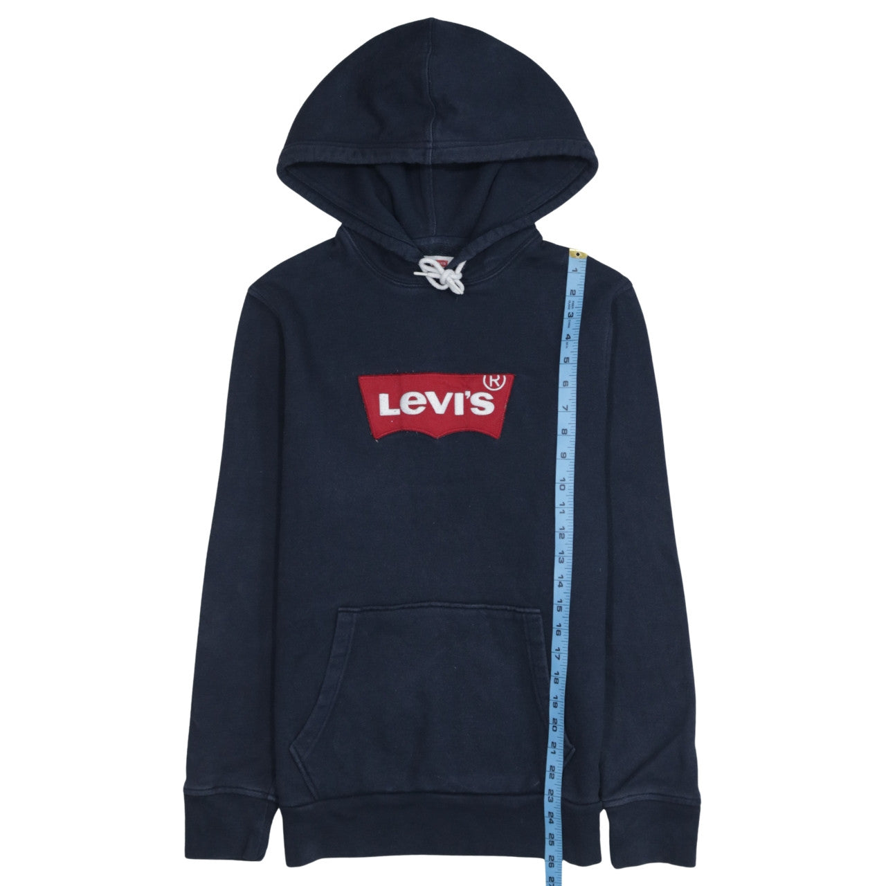 Levi’s Men’s Blue Pullover Hoodie Small Logo Fleece Sweatshirt