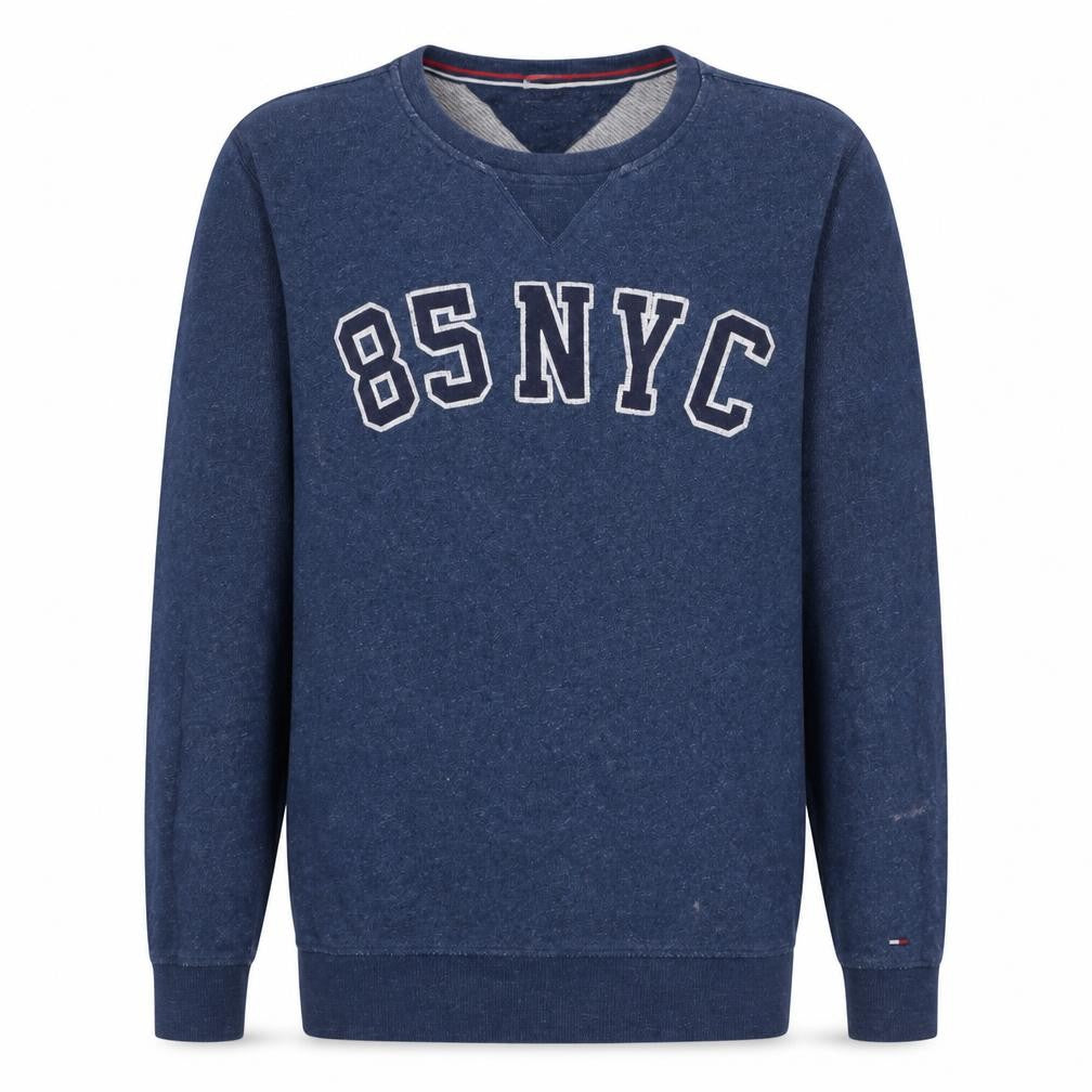 Tommy Hilfiger Men’s Blue 85 NYC Crew Neck Sweatshirt Size L