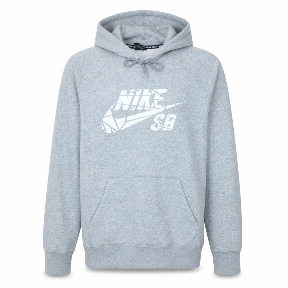 Nike SB Men's Grey Pullover Hoodie Size S Skateboarding Logo