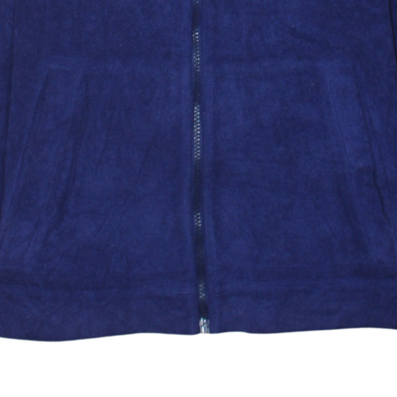 Reebok Womens Blue Fleece Full Zip Retro Jacket Size 12