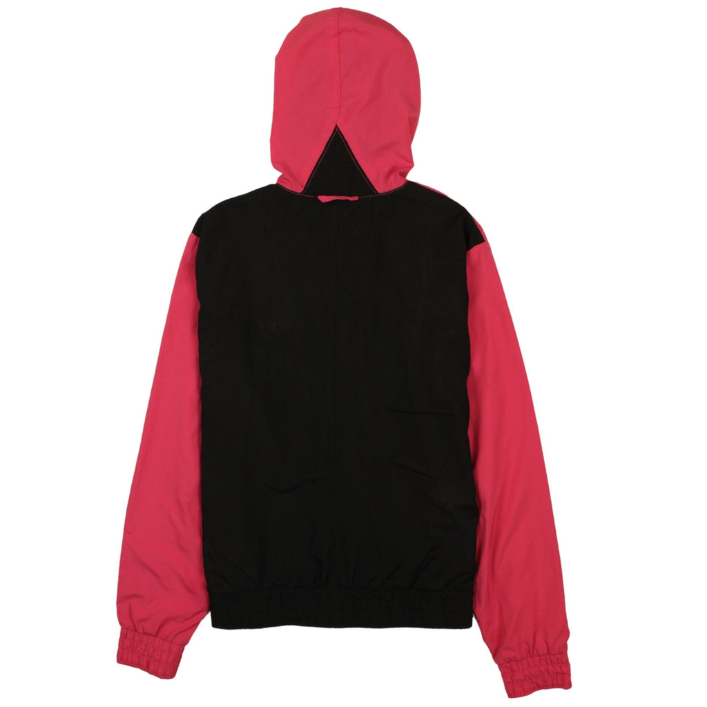Nike Women's Pink Black Hooded Windbreaker Jacket Size 12