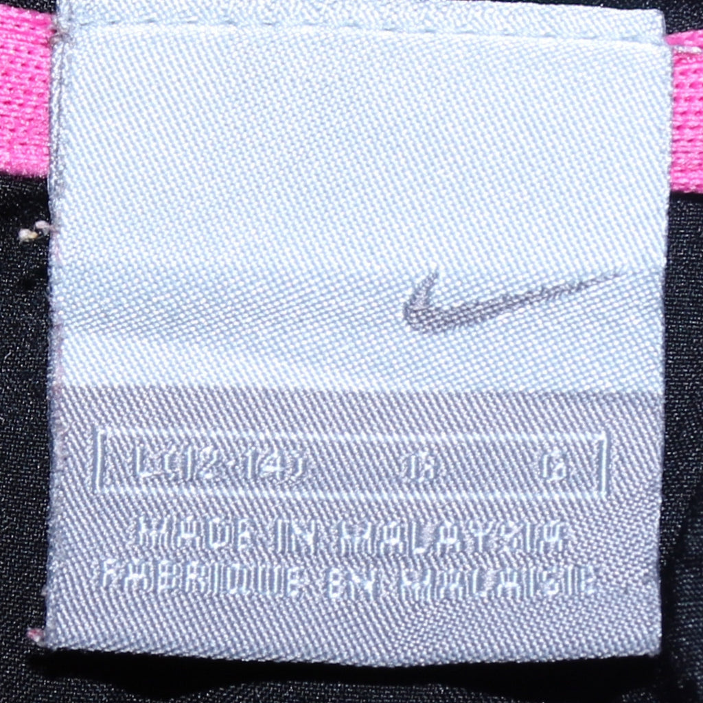 Nike Women's Pink Black Hooded Windbreaker Jacket Size 12