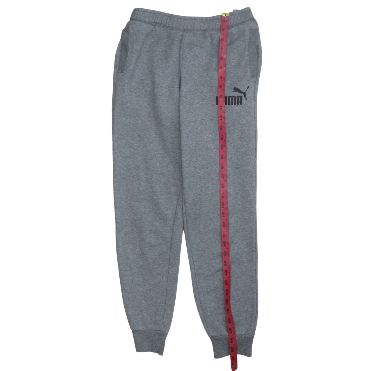 Puma Boys Grey Jogger Trousers 14 Years Regular Fit Fleece Sweatpants