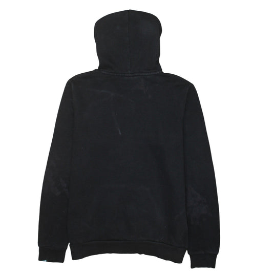 Puma Women Black Hoodie UK 14 Pullover Logo Cotton Blend