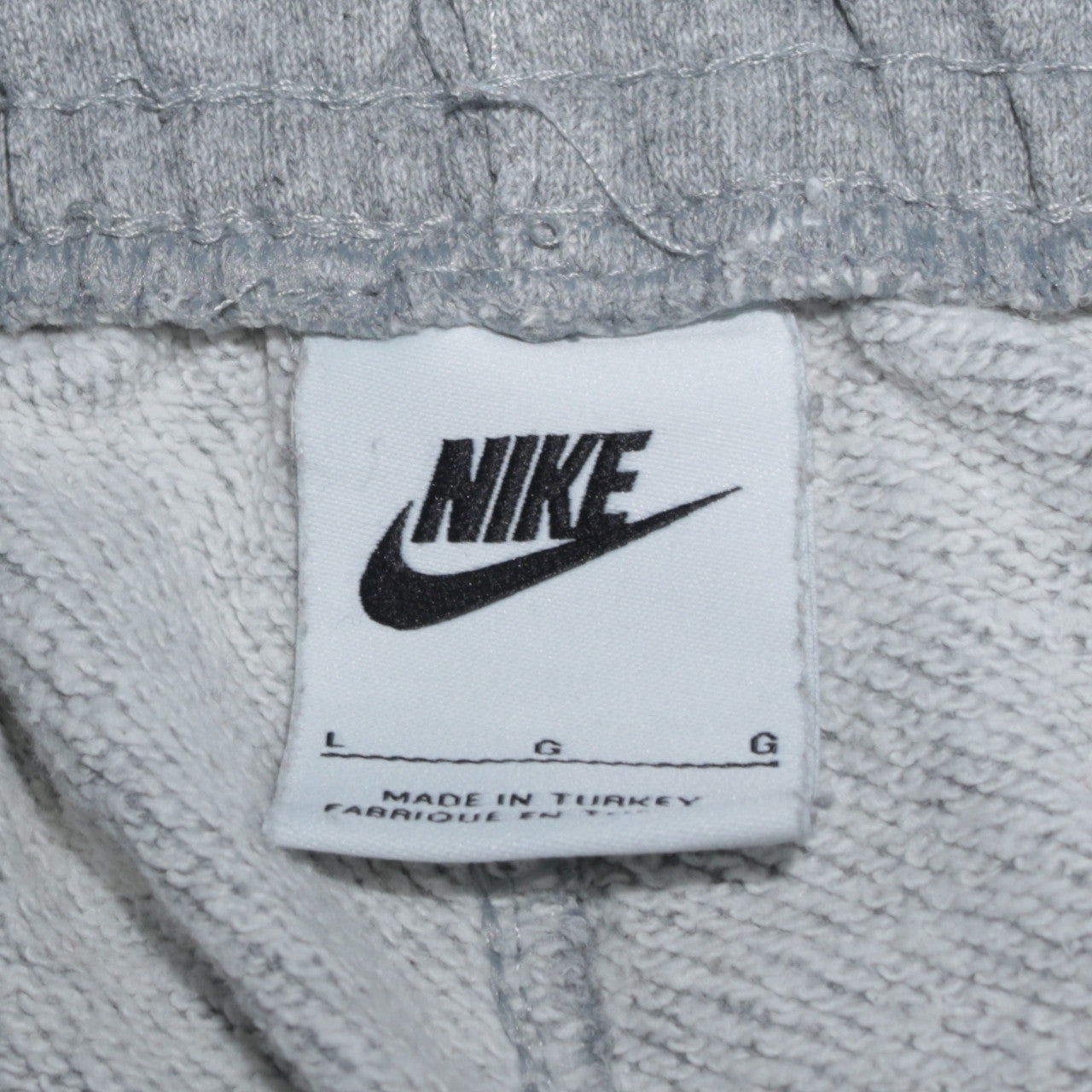 Nike Women Grey Cotton Pullover Sweatshirt L Hooded Activewear