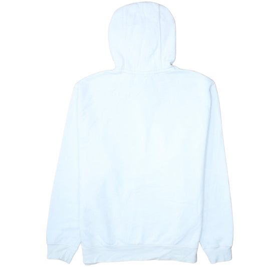 Nike Men's White L Pullover Hoodie Fleece Logo Sweatshirt