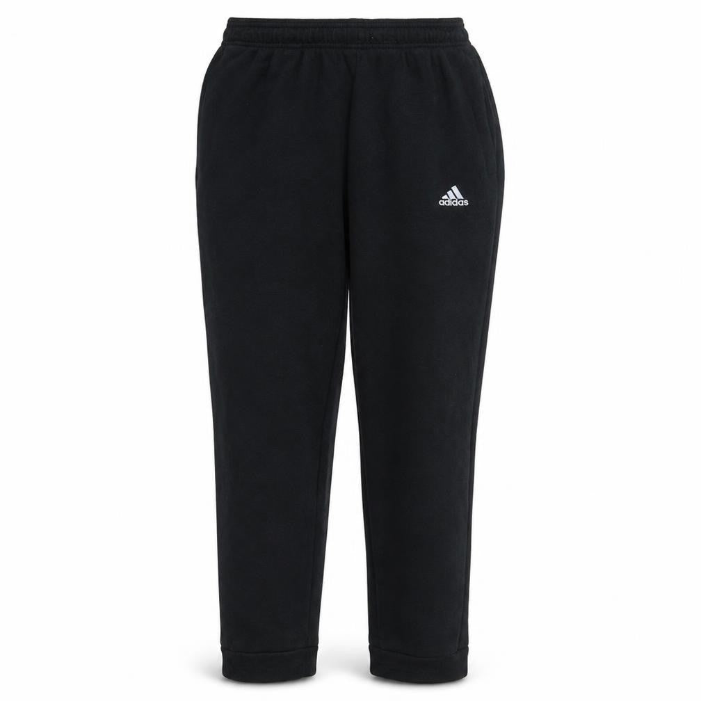 Front view of adidas Men's Black Regular Fit Fleece Sweatpants M