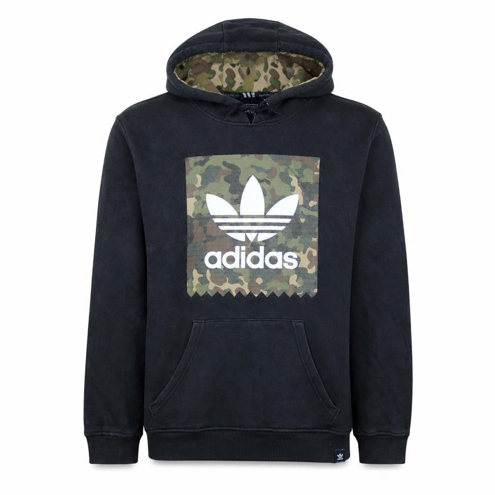 Adidas Men’s Black Camouflage Trefoil Logo Pullover Hoodie Size S