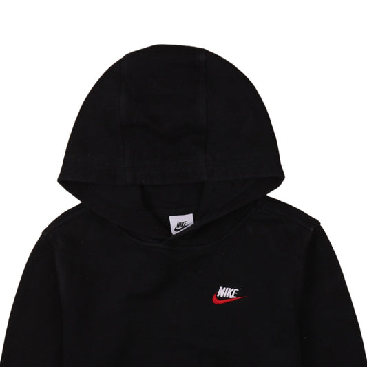 Nike Boys Black XL Pullover Hoodie with Red Swoosh Logo