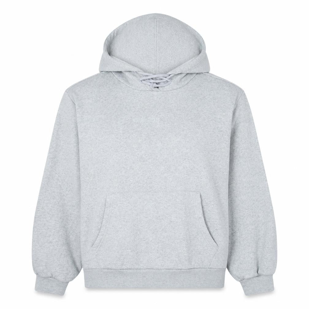 Front view of Adidas Women’s Grey, size UK 12, Pullover Hoodie Sweatshirt