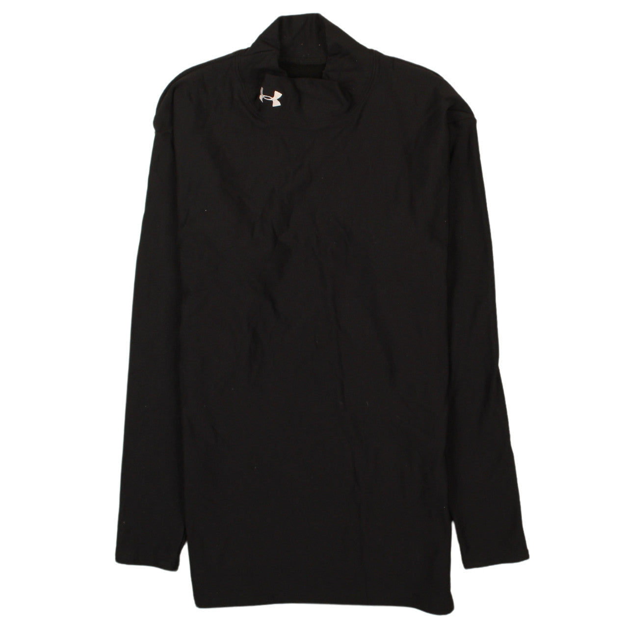 Under Armour Womens Black Long Sleeve Mock Neck Athletic Top Size L
