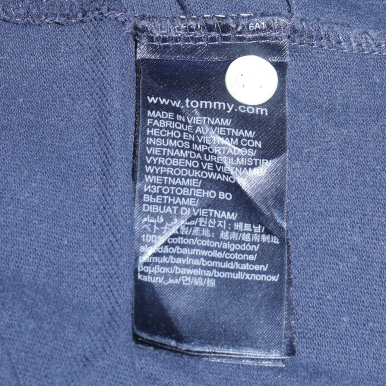 Tommy Jeans Men's Blue Slim Fit Cotton Polo Shirt XL