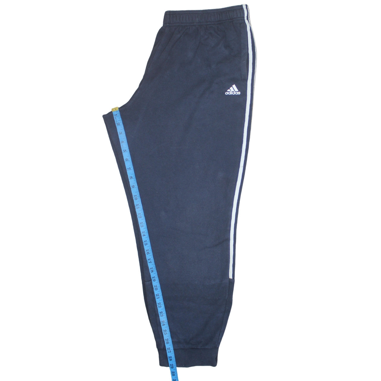Adidas Men Blue 2XL Track Pants Elastic Waist Tapered Leg