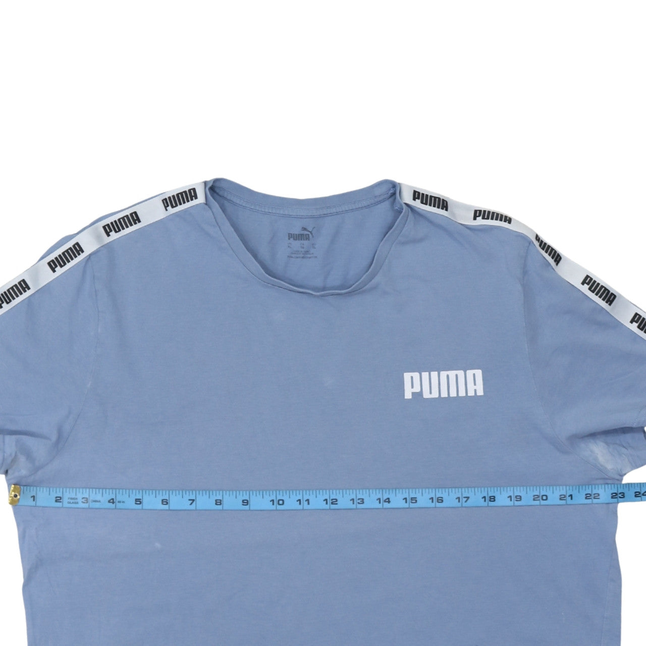 Puma Men's Blue XL Crew Neck Logo Sports T-Shirt