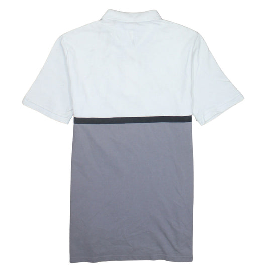 Nike Men's White Colourblock Cotton Polo Shirt Size M