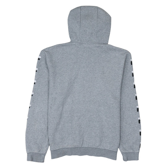 Fila Men's Grey Pullover Hoodie M Regular Fit Logo Sportswear