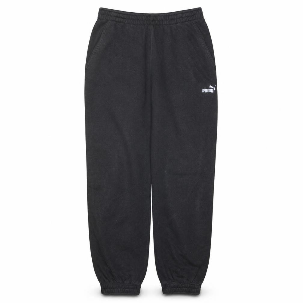 Puma Womens Black Jogger Sweatpants M Cotton Blend Elastic Waist