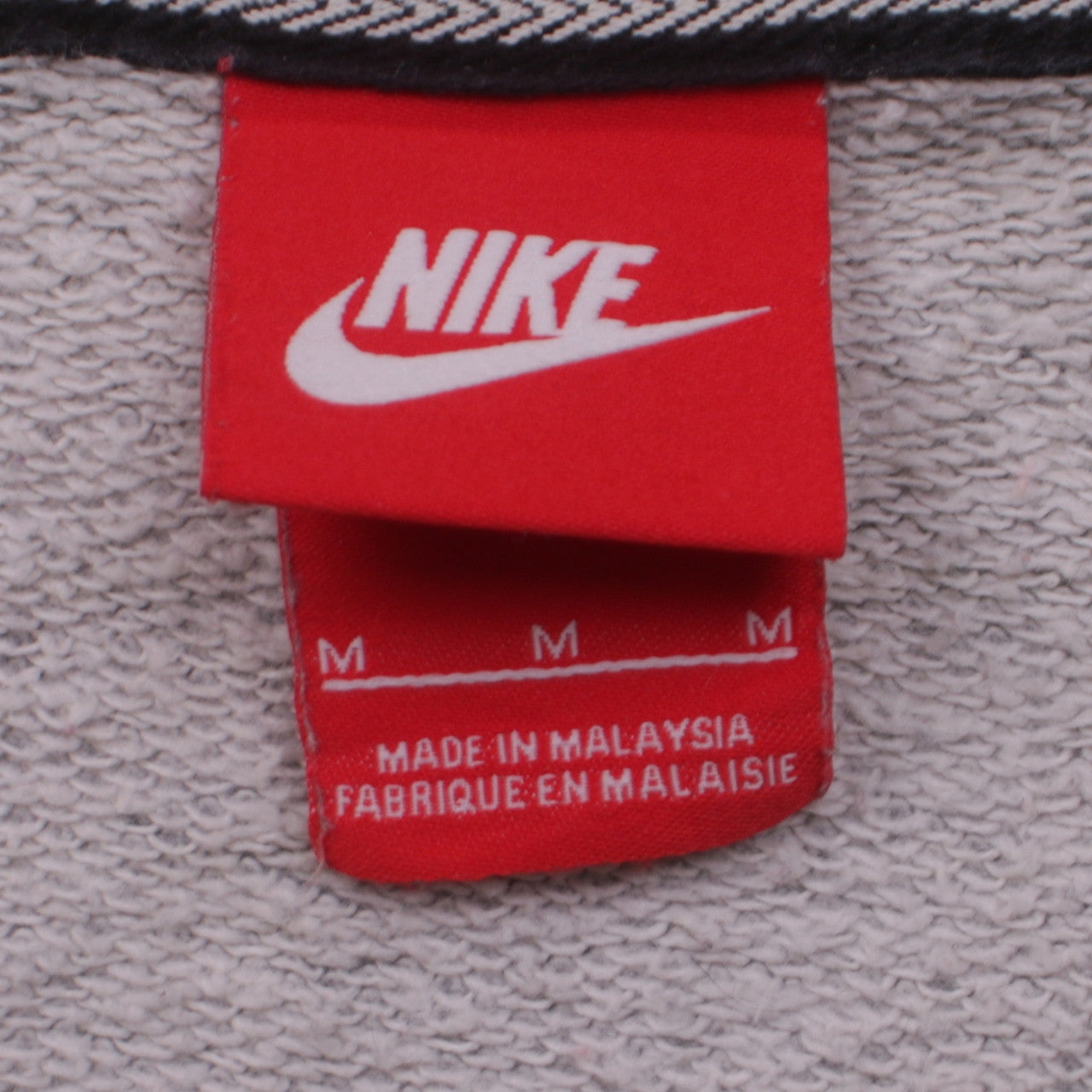 Nike Womens Grey Graphic Logo Pullover Sweatshirt Size M