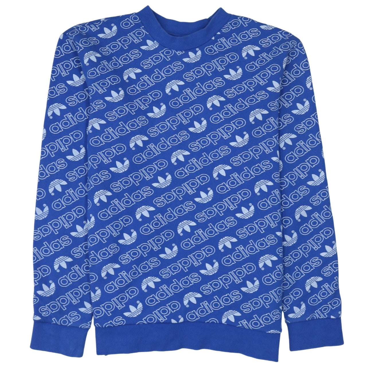 Adidas Men's Blue Graphic Logo Pullover Sweatshirt Size S
