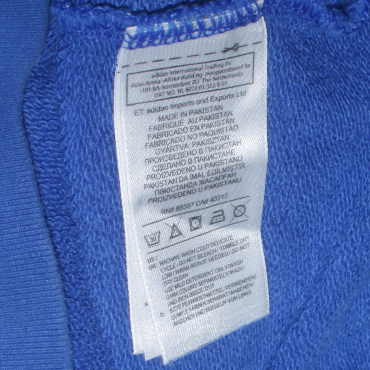 Adidas Men's Blue Graphic Logo Pullover Sweatshirt Size S