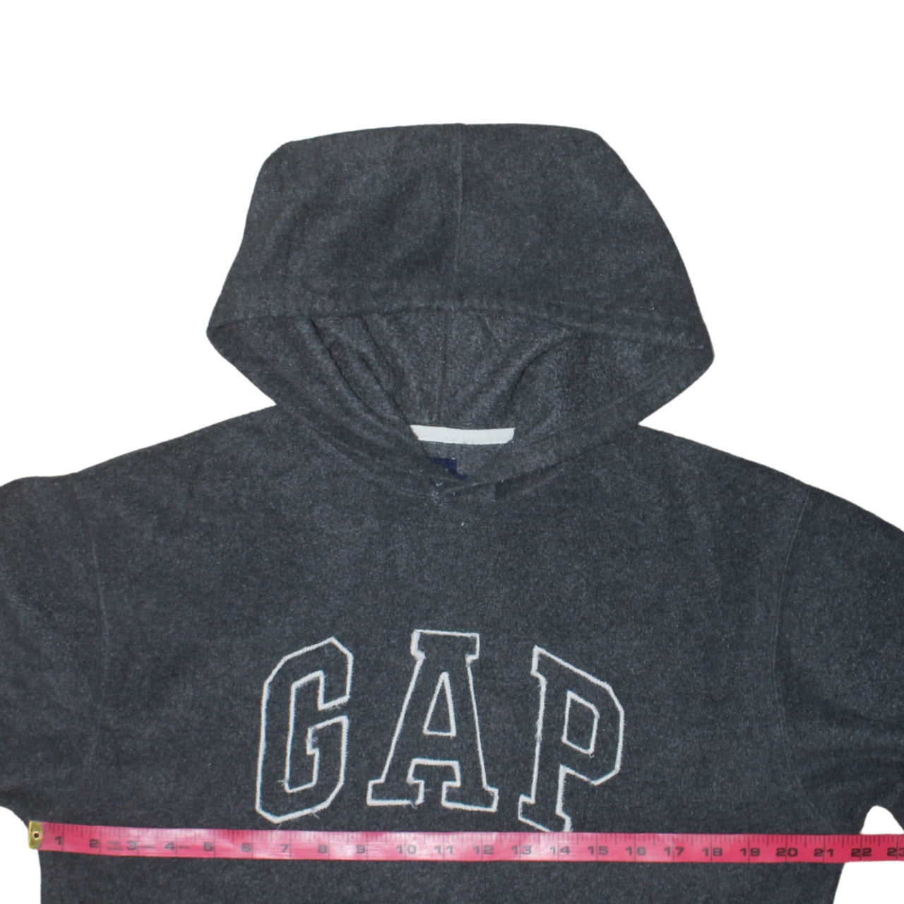GAP Men Grey Pullover Hoodie M Logo Fleece Sweatshirt