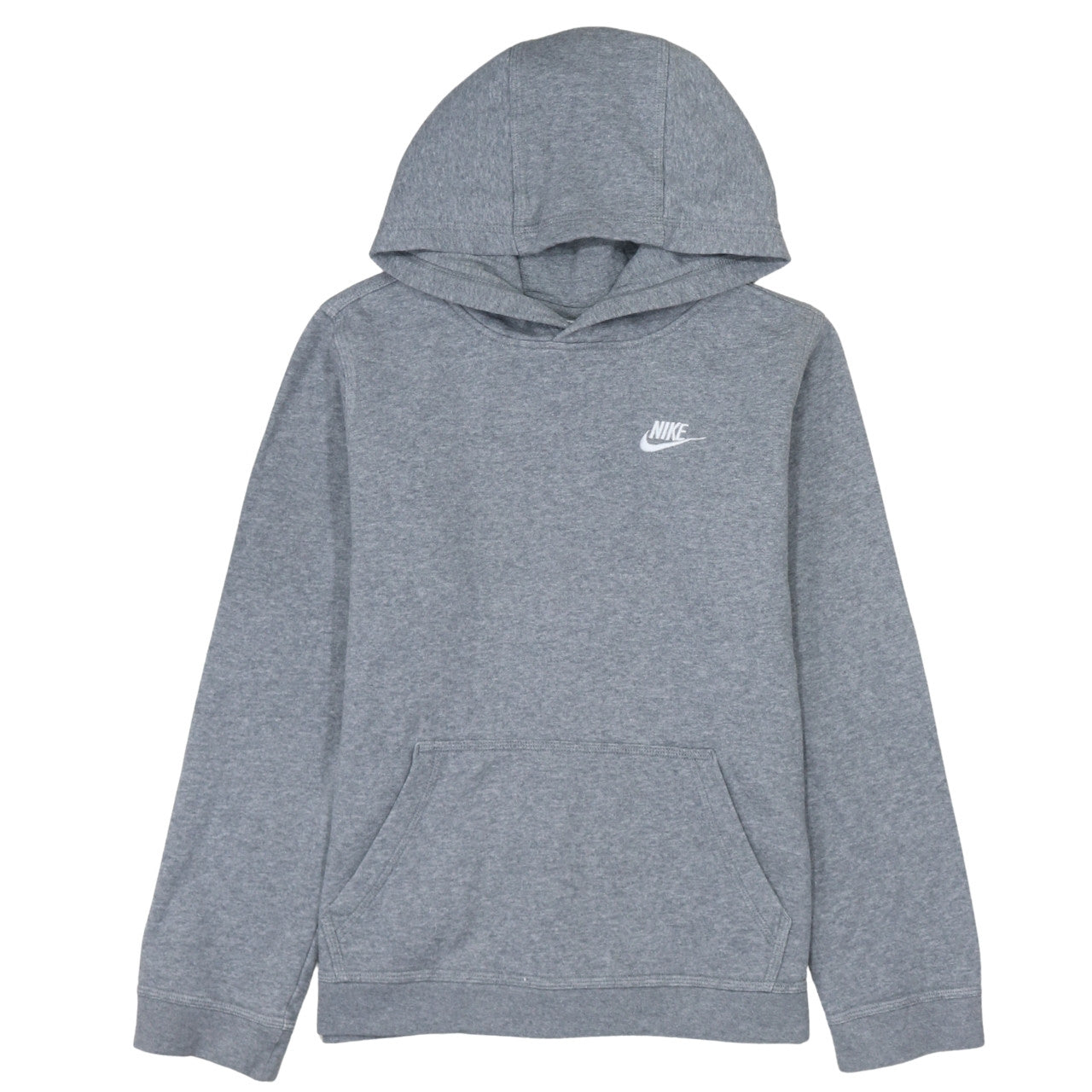 Nike Boys Grey Pullover Hoodie XL (158-170cm) Classic Logo Sweatshirt