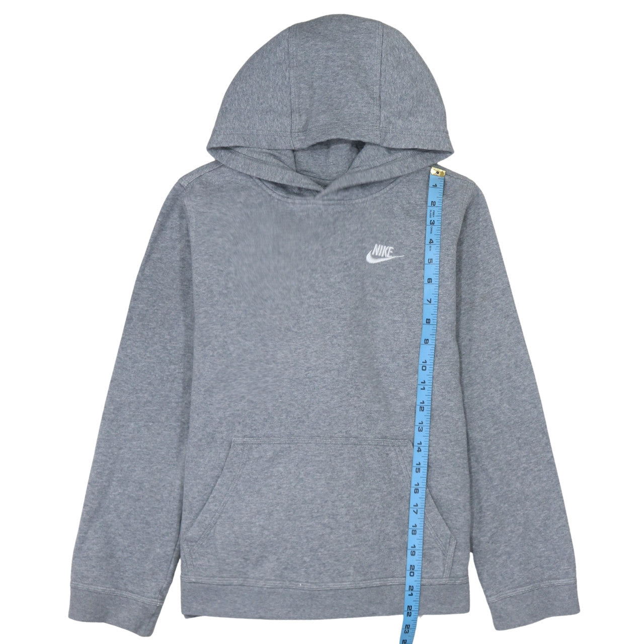 Nike Boys Grey Pullover Hoodie XL (158-170cm) Classic Logo Sweatshirt