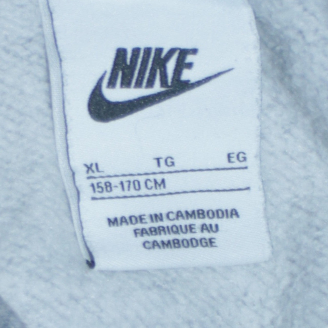 Nike Boys Grey Pullover Hoodie XL (158-170cm) Classic Logo Sweatshirt