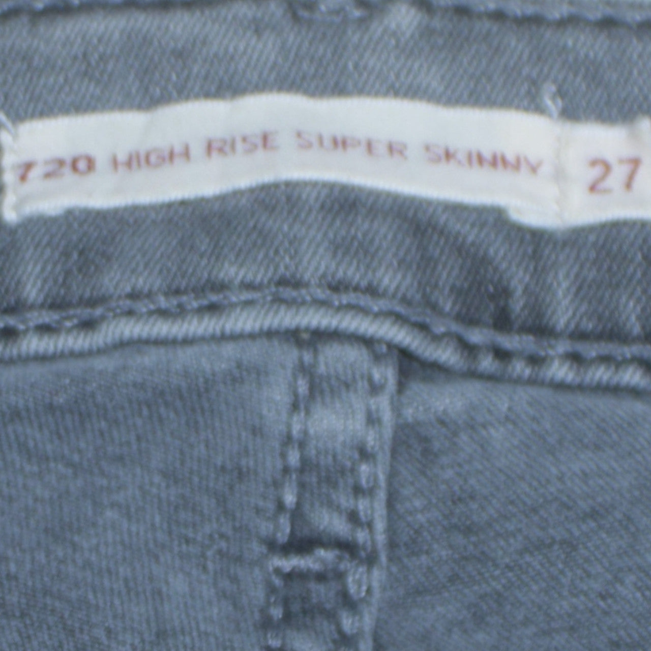 Levi's Women Grey 721 High Rise Super Skinny Jeans Size 27