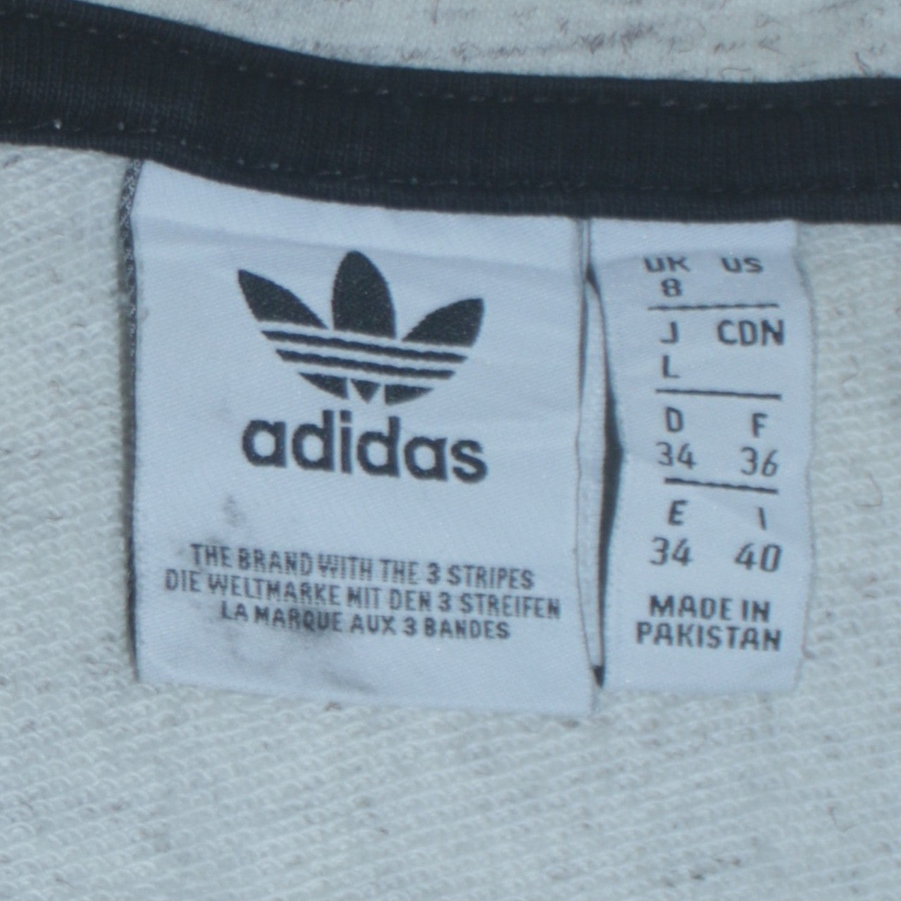 Adidas Women Grey Full Zip Hoodie Size 8 Hooded Sweatshirt