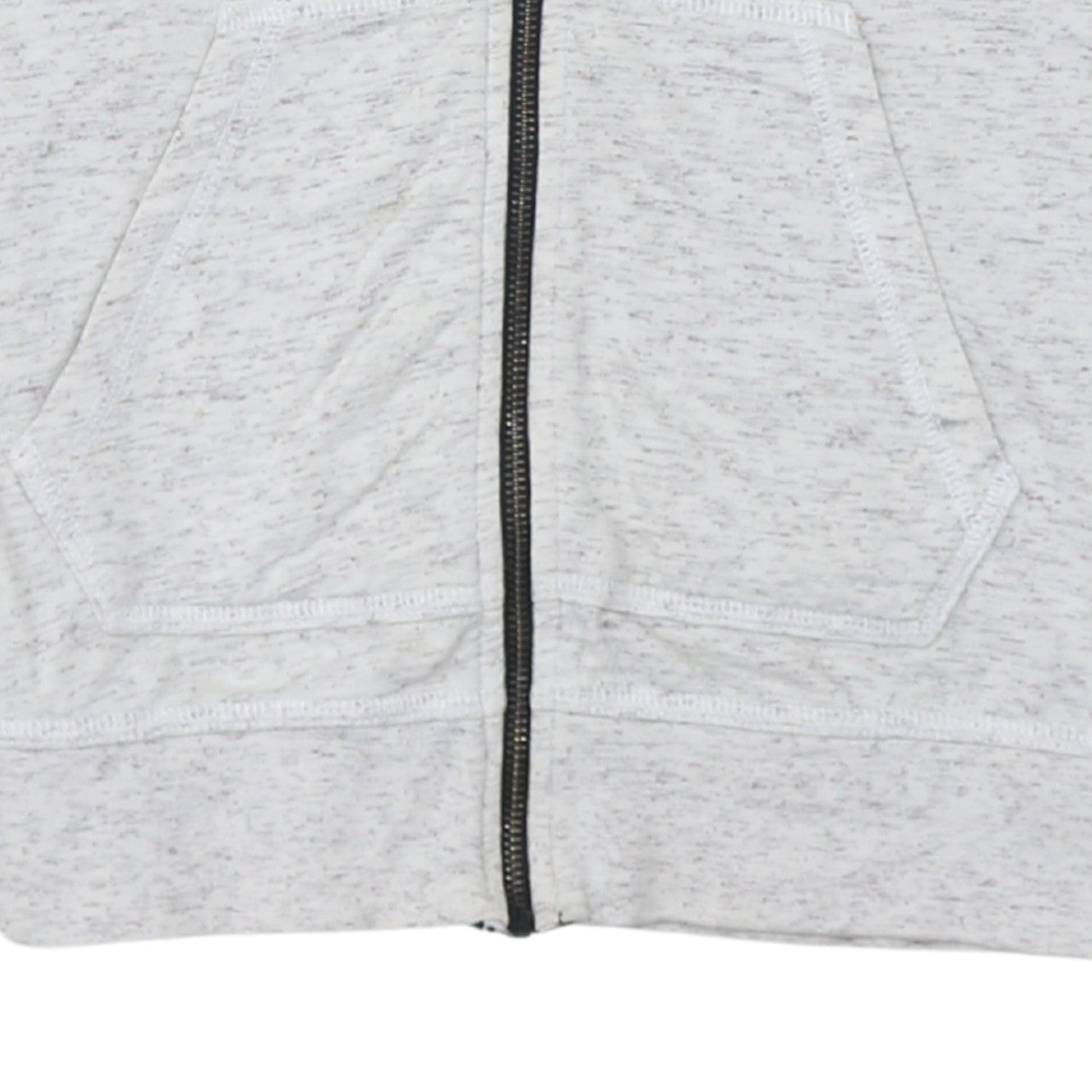 Adidas Women Grey Full Zip Hoodie Size 8 Hooded Sweatshirt