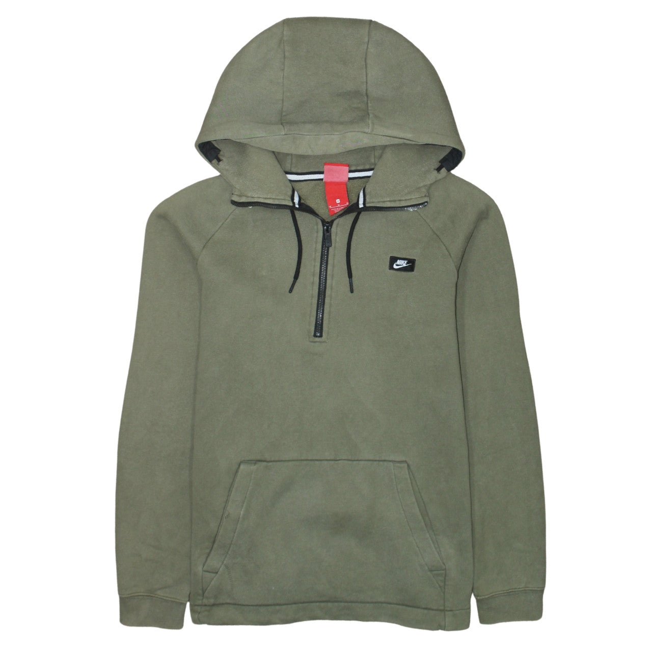 Nike Men’s Green 1/2 Zip Pullover Hoodie Size M Regular Fit Fleece
