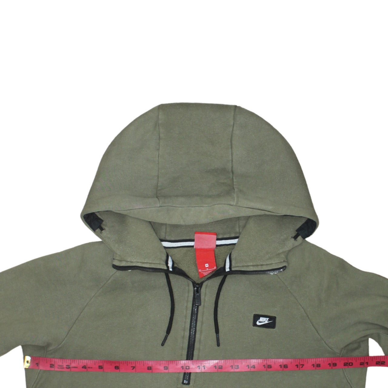 Nike Men’s Green 1/2 Zip Pullover Hoodie Size M Regular Fit Fleece