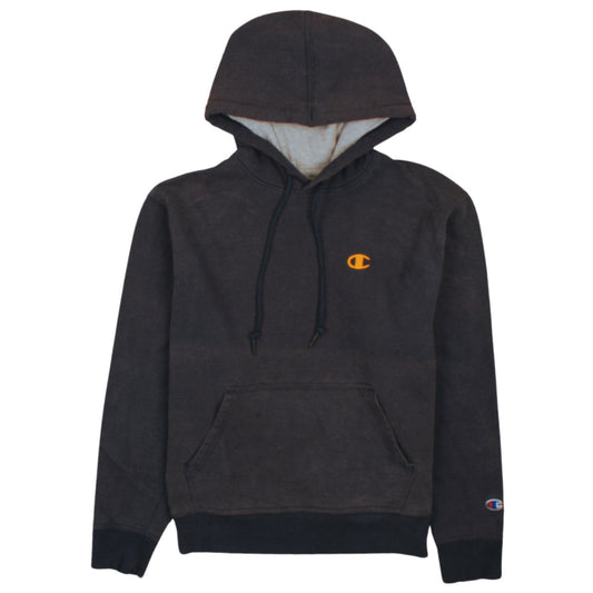 Champion Men's Black Pullover Hoodie Small Logo Fleece