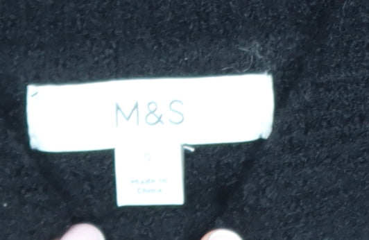Marks and Spencer Women’s Black Collared Button Cardigan Size S