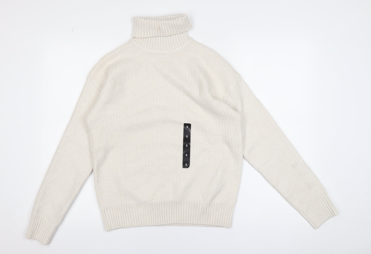 Marks and Spencer Women’s Ivory Roll Neck Knit Jumper Size S
