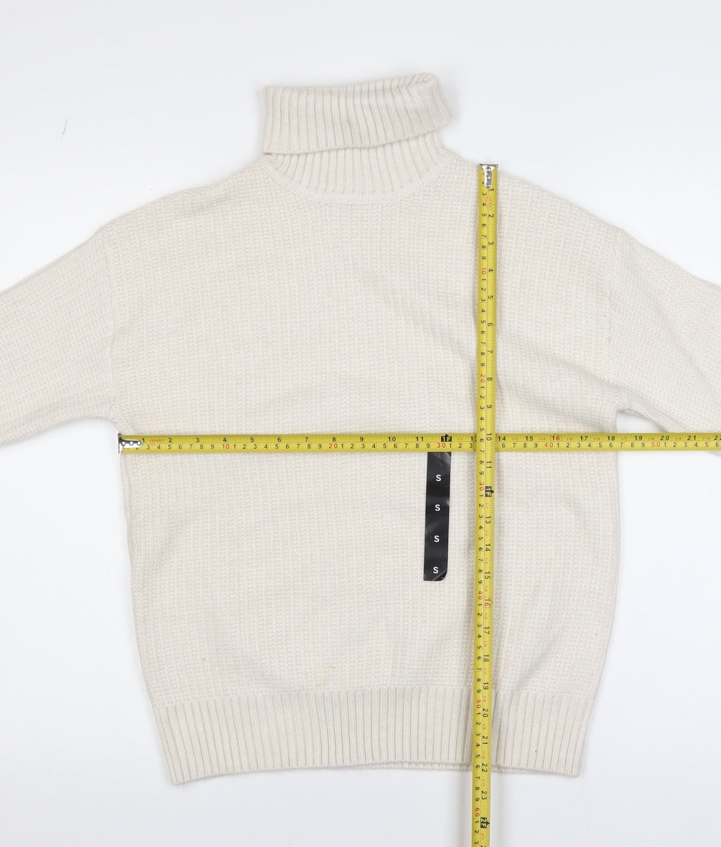 Marks and Spencer Women’s Ivory Roll Neck Knit Jumper Size S