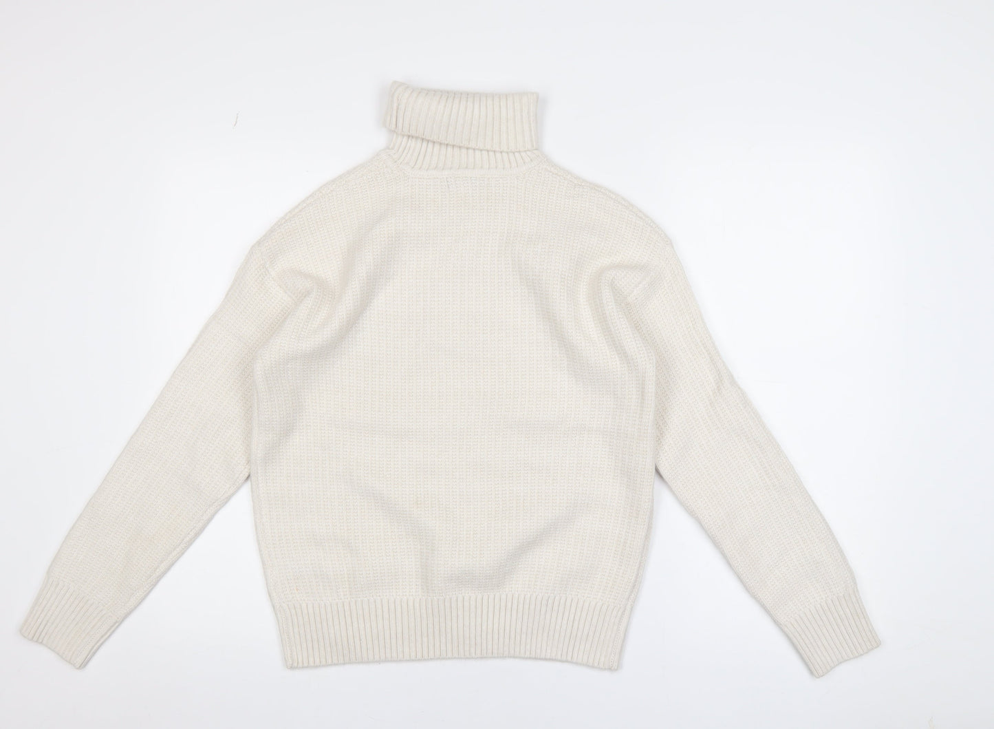 Marks and Spencer Women’s Ivory Roll Neck Knit Jumper Size S