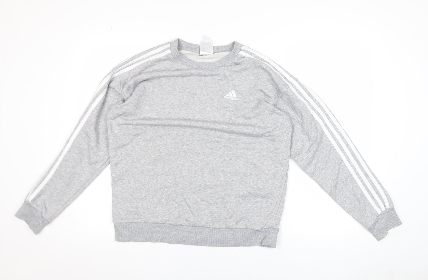 Adidas Womens Grey XS Pullover Sweatshirt Crew Neck Long Sleeve