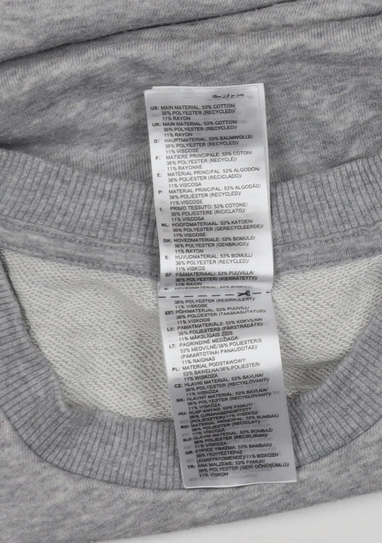 Adidas Womens Grey XS Pullover Sweatshirt Crew Neck Long Sleeve