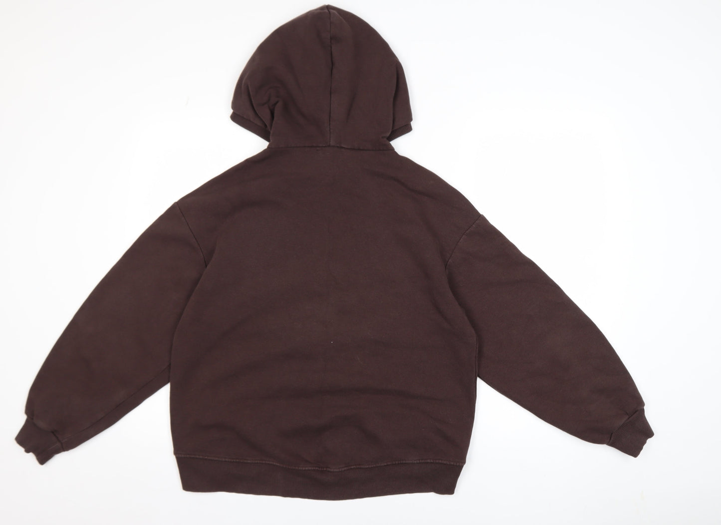 Zara Womens Brown Pickstown Graphic Pullover Hoodie Size S