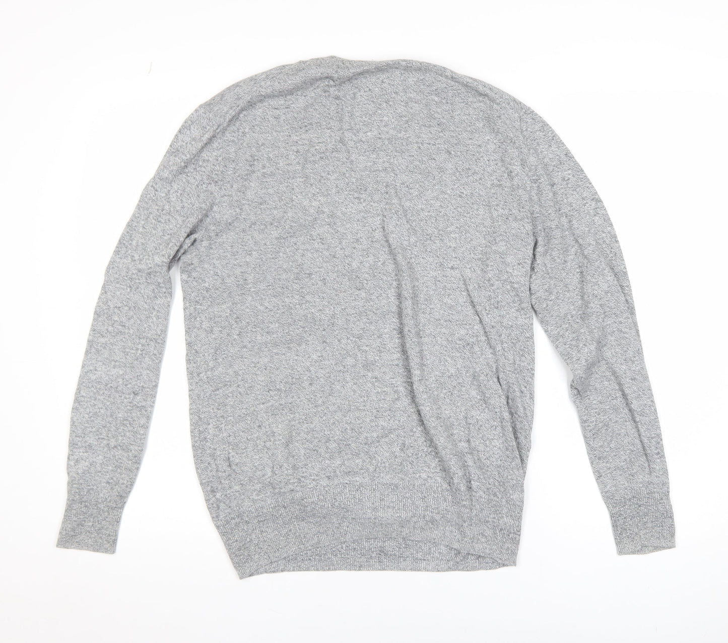 Superdry Men's Grey Cotton Cashmere Crew Neck Jumper Small