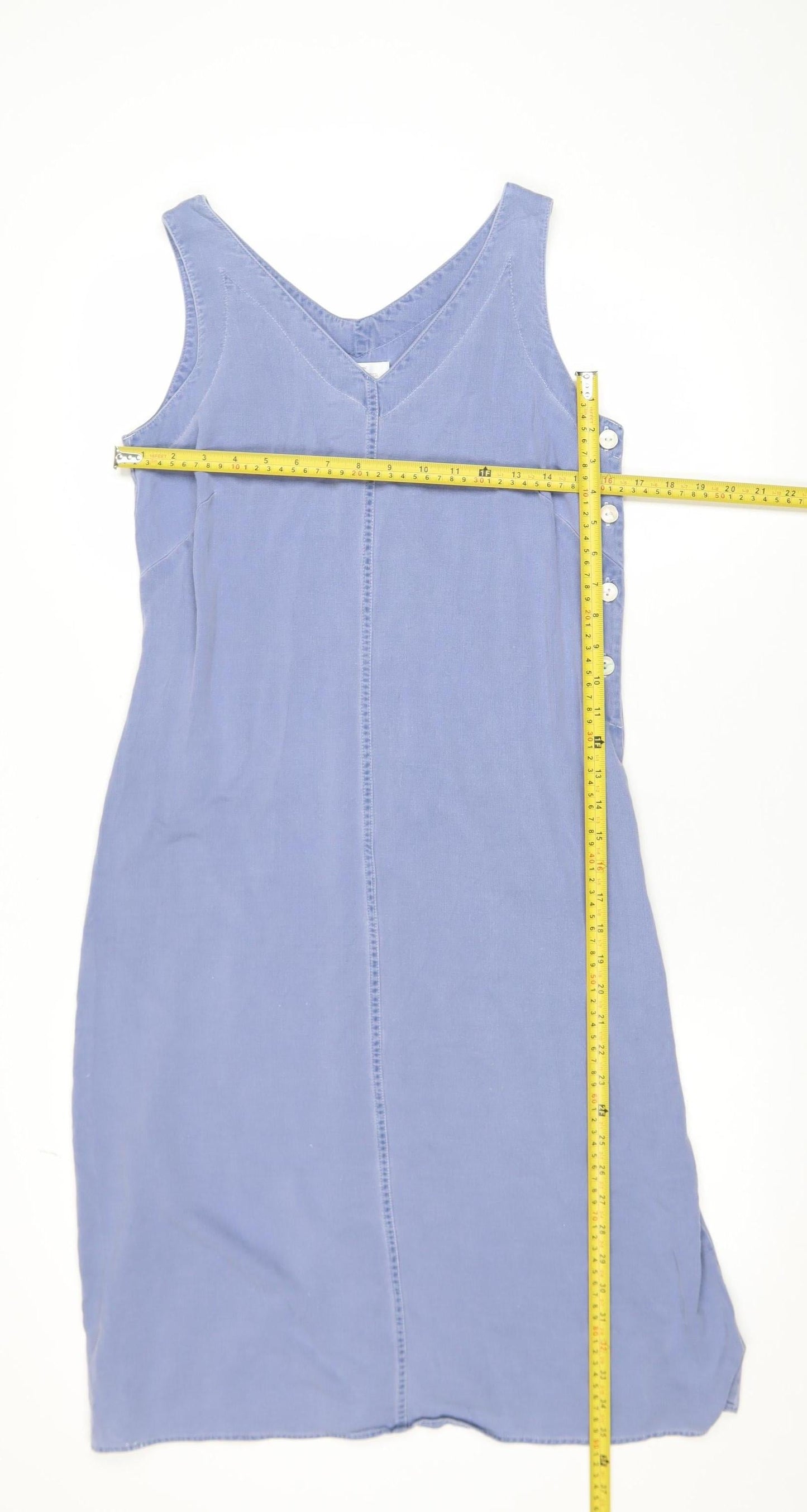 Marks and Spencer Women Blue Size 12 Shift Sleeveless Viscose Dress