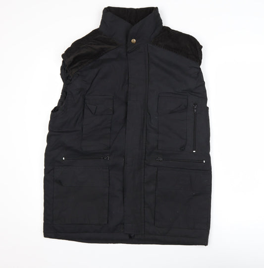 JS Outer Wear Mens Black Medium Bodywarmer Workwear Gilet
